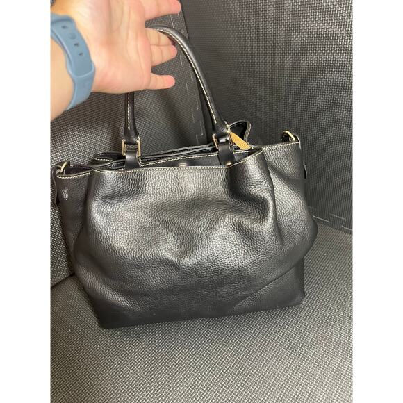 Dooney & Bourke Handbag Large Pebbled BARLOW Black Leather Purse Travel - Picture 3 of 15